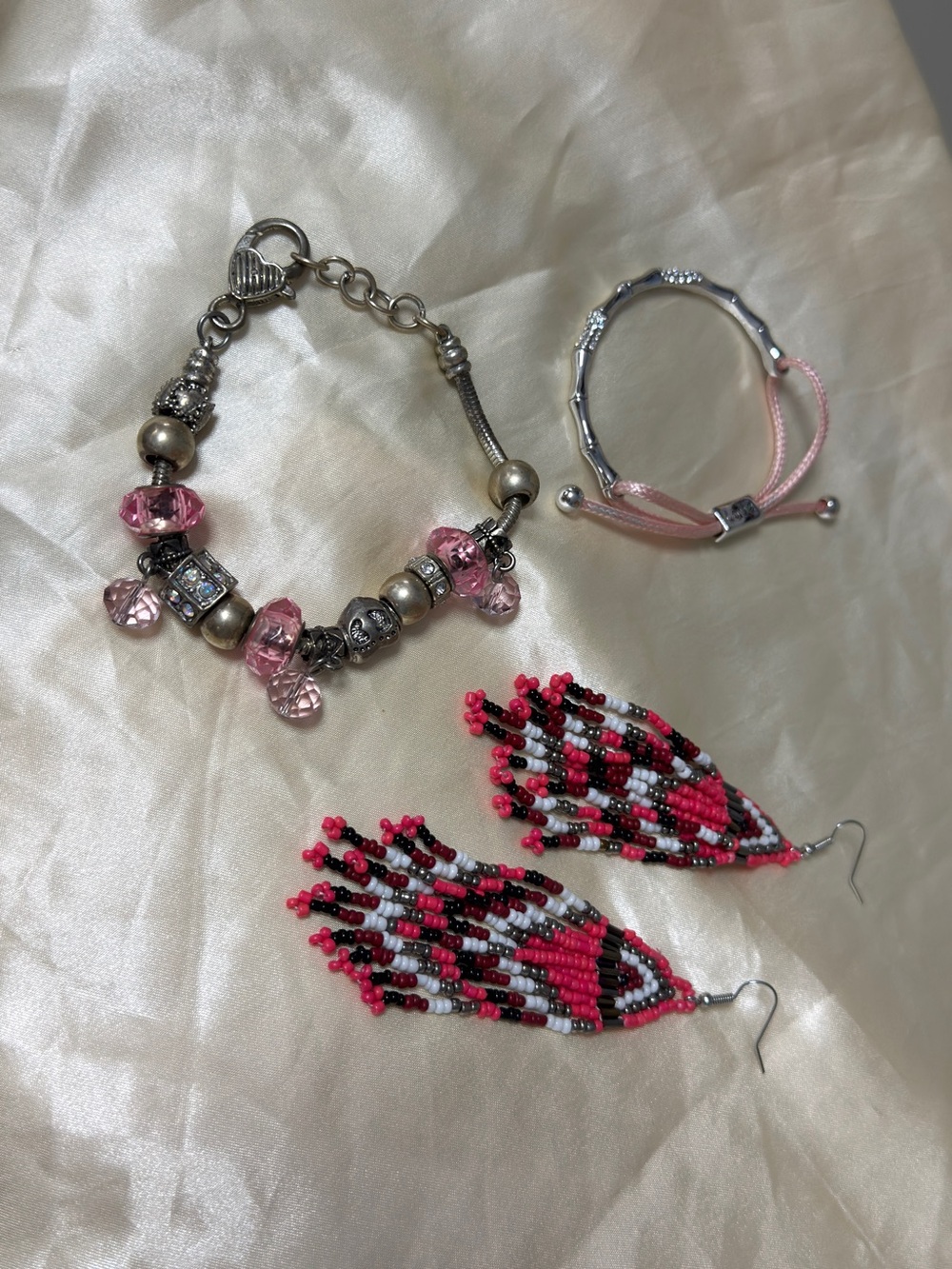 Lot of Pink Feminine Girly Jewelry
